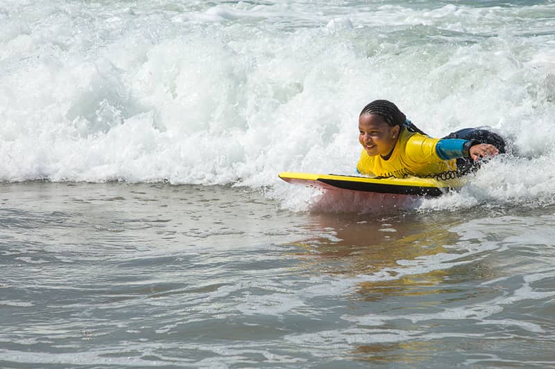 Bodyboarders rip through bioluminescent waves in California