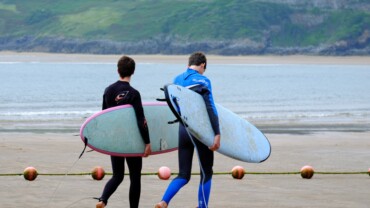 surfing, foam surfboard